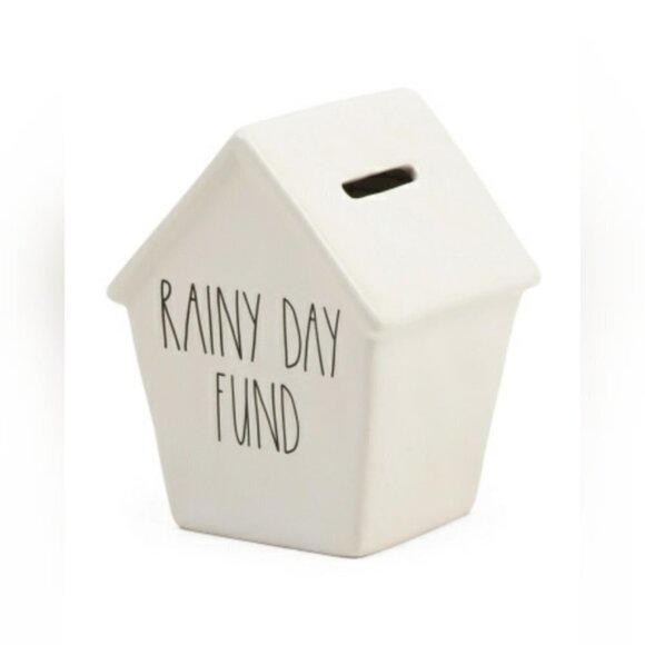 NIB Rae Dunn Rainy Day Fund White House Money Jar - Picture 1 of 1